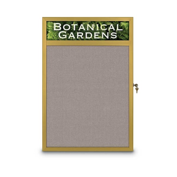 United Visual Products Open Faced Traditional Corkboard, 60x48" UV644A-BRONZE-BUFF - main